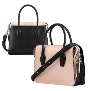 NWT TOD'S Two-Tone Leather Satchel